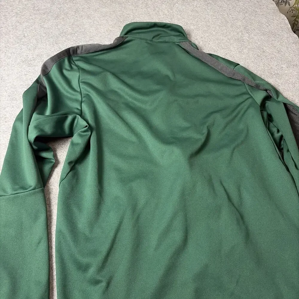 Nike Mustang Basketball Full Zip Warm Up Jacket Green/gry Size M
